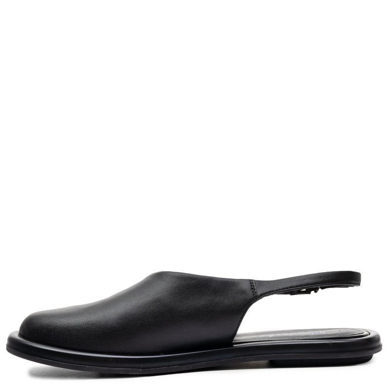 Maciejka Półbuty Skórzane Slingback Odkryta Pięta Czarny K7513-01/00-1