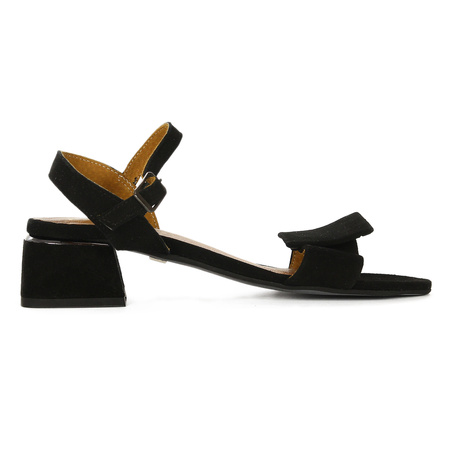 Maciejka Women's Heeled Leather Sandals Black