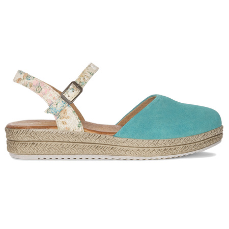 Maciejka Women's Leather Sandals Turquoise