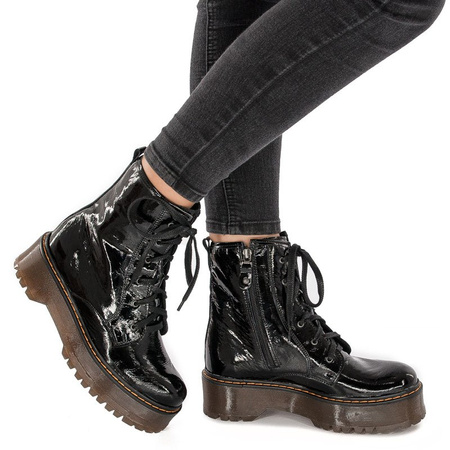 Maciejka Black leather women's Boots