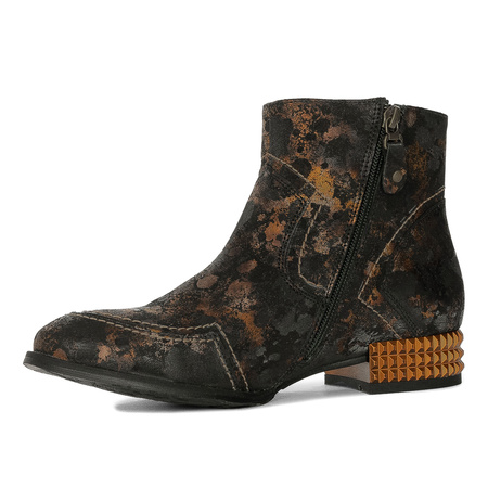 Maciejka Women's Copper-Black Ankle Boots