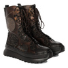 Maciejka Women's Leather Boots on Platform Brown