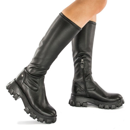 Maciejka Black Knee-High Boots