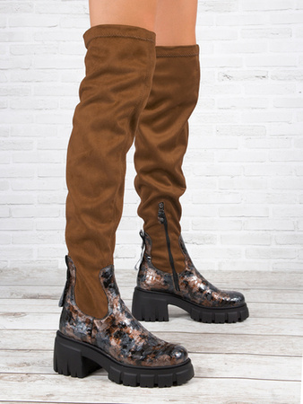 Maciejka Brown Knee-High Boots 05260-29/00-7