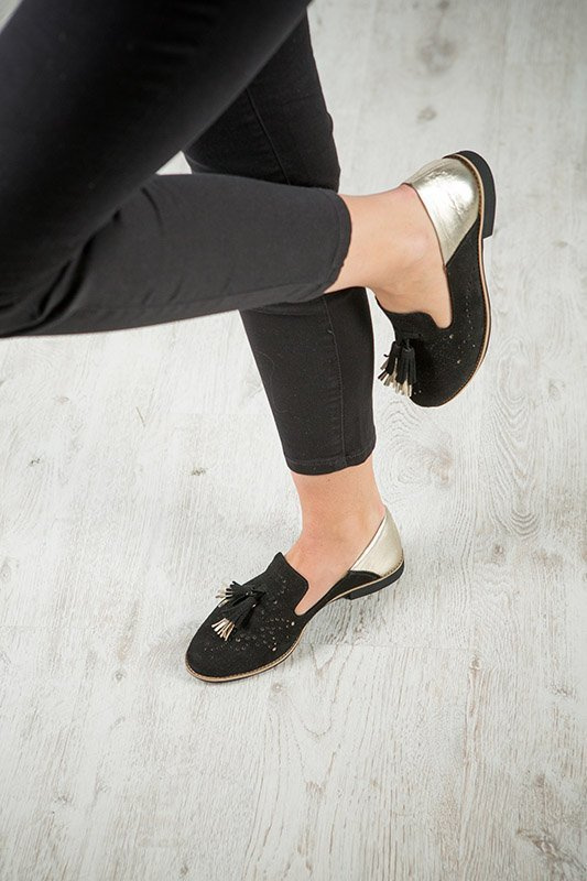 Maciejka Black Flat Shoes 04484-01/00-5