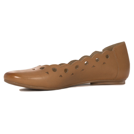 Maciejka Brown Leather Ballerinas