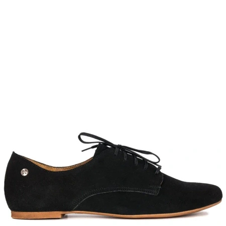 Maciejka Półbuty damskie skórzane czarne
