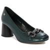 Women's Green Leather Pumps 06244-09/00-1