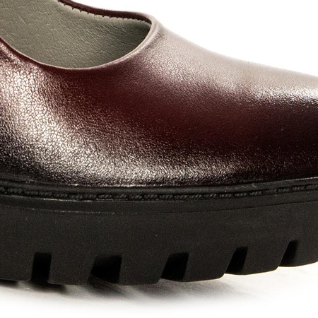 Maciejka Formal Pumps in Natural Leather Burgundy 02629-23-00-1
