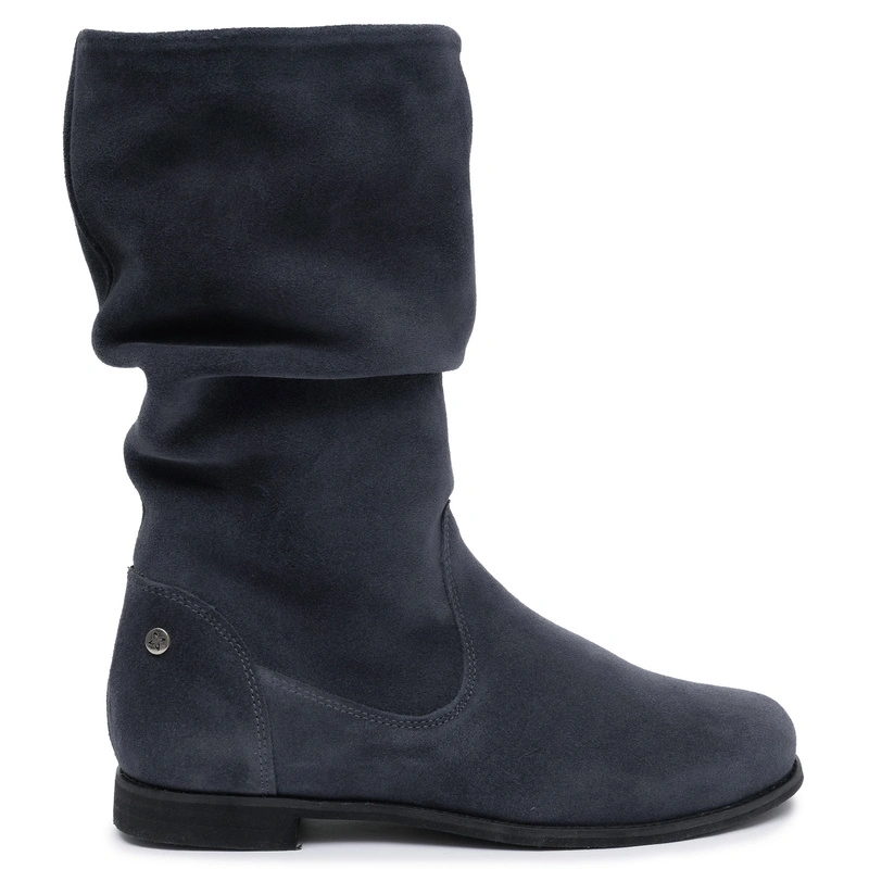 Maciejka Genuine Suede Leather Slouchy Boots Flat Heel Grey 5057W-03/00-6