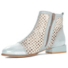 Maciejka ankle boots perforated leather side zip light blue 06397-34/00-1