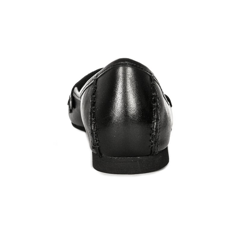 Maciejka Leather Ballerinas Woven Detail Black 01358-01/00-0