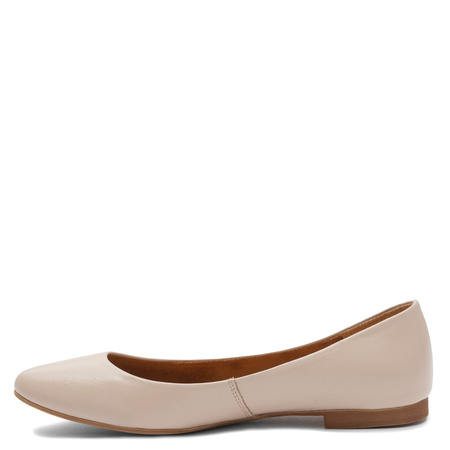 Maciejka Leather Classic Elegant Pointed Toe Ballet Flats Beige 4100W-08/00-8