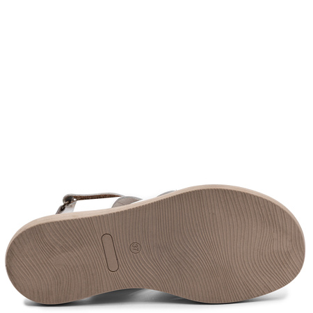Maciejka White Leather Platform Sandals E7397-11/00-0