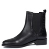 Maciejka Chelsea Leather Ankle Boots Croc-Embossed Heel Black H7173-01/00-7