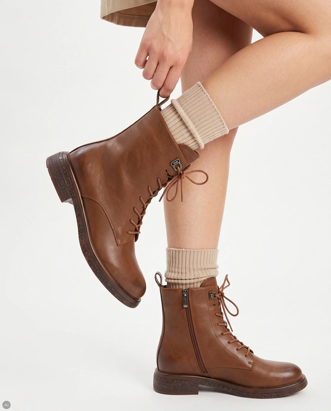 Maciejka Leather Ankle Boots Timeless Elegant Brown K7751-29/00-7
