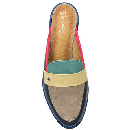 Maciejka Navy Blue Slides 05036-17/00-5