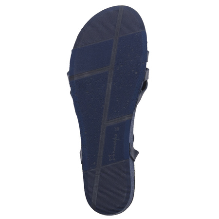 Maciejka Leather Sandals Woven Closed Toe Flat Sole Navy 03074-17/00-0