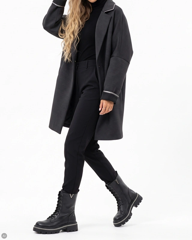 Maciejka Leather Lace-Up Platform Boots Black K7733-01/00-7