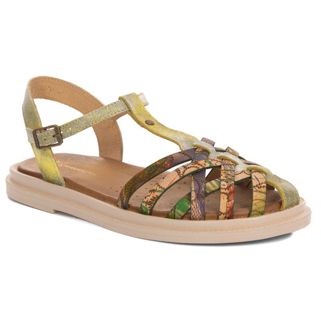 Maciejka Women's Leather Yellow Sandals