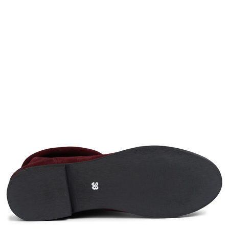 Maciejka Suede Knee-High Boots Burgundy 05057-30-00-6