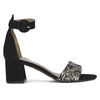 Maciejka Black Sandals with flowers 04141-48/00-5