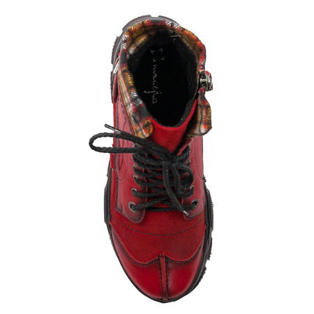 Maciejka Women's Red Lace-up Boots