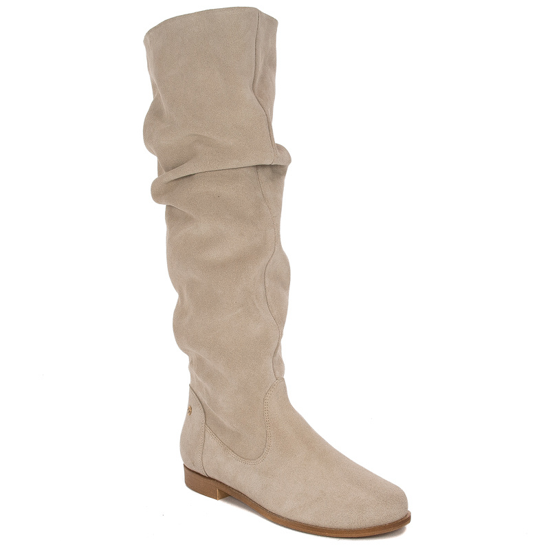 Maciejka Light Beige Knee-High Boots 05790-22/00-6