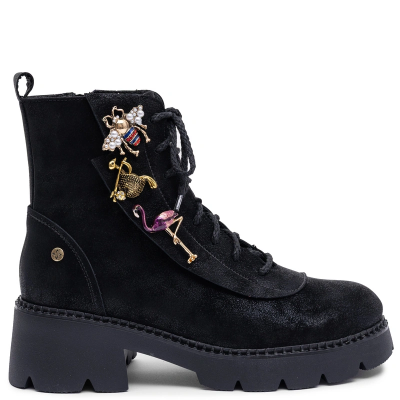 Maciejka Leather Ankle Boots Insulated Black 07656-01/00-8