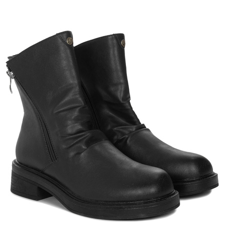 Maciejka Leather Double-Zip Ankle Boots Premium Craft Black A7159-01/00-7