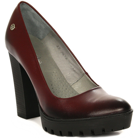 Maciejka Formal Pumps in Natural Leather Burgundy 02629-23-00-1