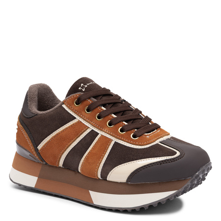 Maciejka Multicolor Leather Platform Sneakers Brown M7356-02/00-7