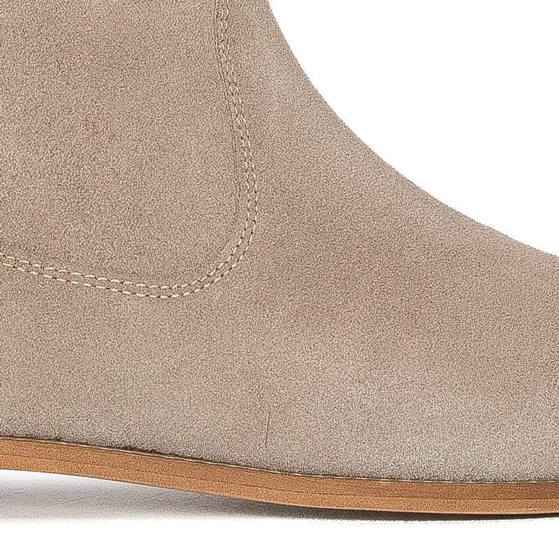 Maciejka Velour Leather Knee-High Boots Beige 05057-04/00-6