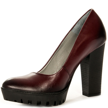 Maciejka Formal Pumps in Natural Leather Burgundy 02629-23-00-1