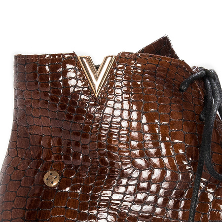 Maciejka Brown Leather women's Boots 5743C-02/00-7