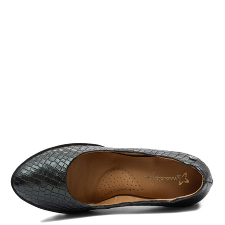 Maciejka Pumps Leather Snake-Embossed Platform Green 2629W-02/00-1