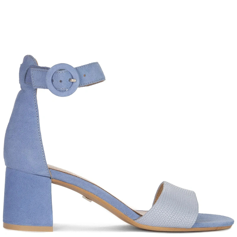 Maciejka Women's Leather Stiletto Sandals Blue