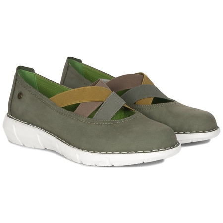 Maciejka Women's Leather Half Shoes Green