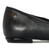 Maciejka Genuine Leather Ballerinas With Almond Toe and Gold Buckle Black 05934-01/00-1
