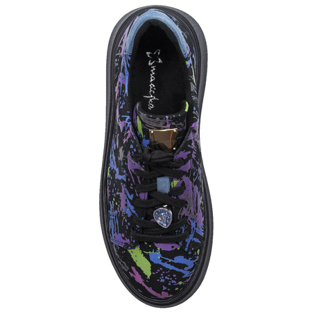 Maciejka Women’s Nubuck Platform Sneakers — Round Toe — Purple 06191-05/00-8