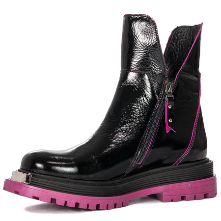 Maciejka Black+Fuchsia Boots 05747-15/00-7