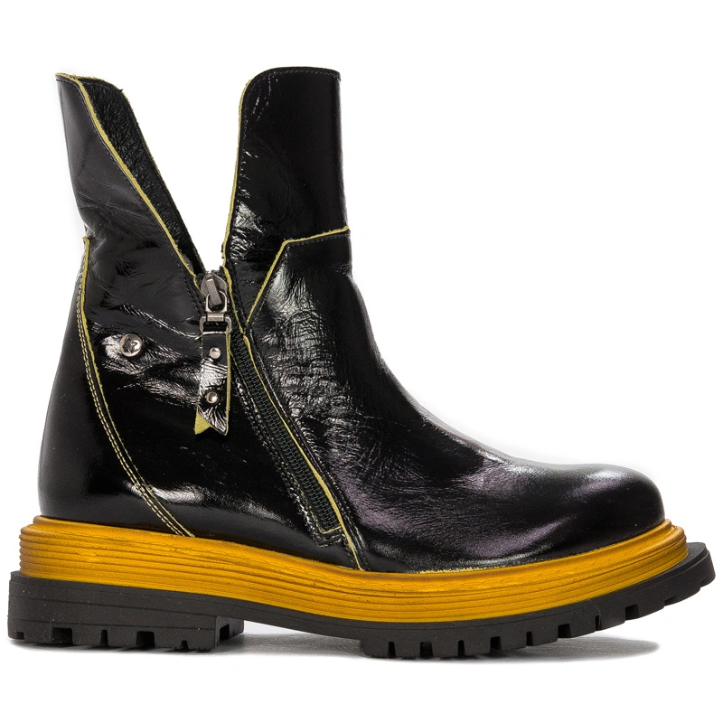 Maciejka Black- Yellow Boots 05747-07/00-7