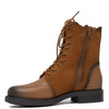 Maciejka Women’s Leather Lace-Up Boots Hand-Stitched Side Zip Cognac Brown A7155-07/00-7