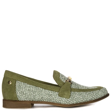Maciejka Woman's Leather Green Flat Shoes