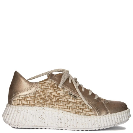 Maciejka Woman's Gold Leather Sneakers 06327-25/00-1