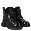 Filippo Women's Patent Leather Ankle Boots, Black
