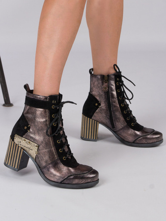 Leather Boots Black & Gold 06127-01/00-7