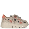Maciejka leather low shoes artistic print platform multicolor 06891-18/00-8