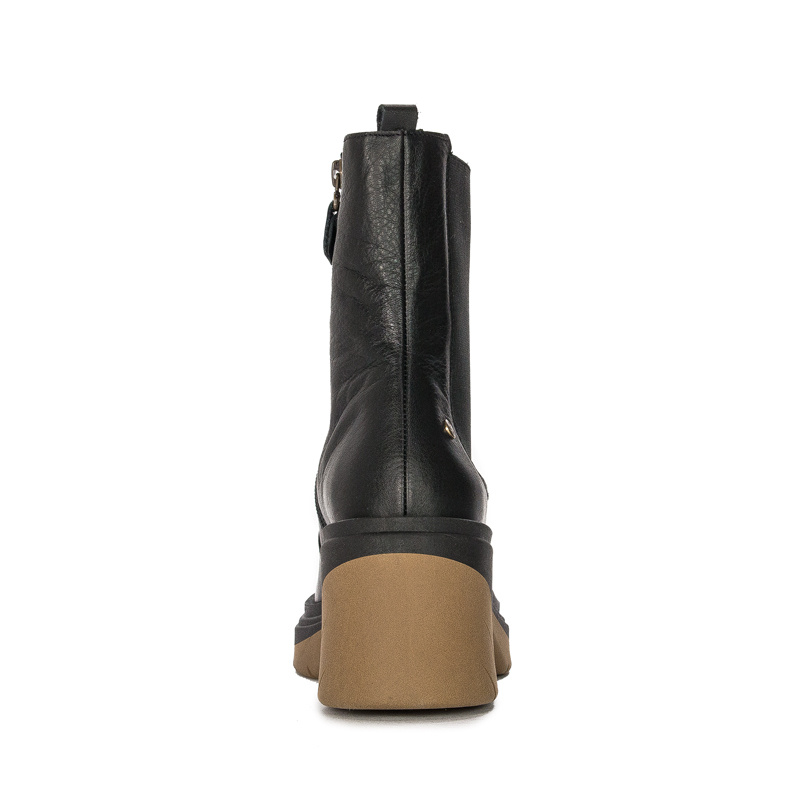 Maciejka Black+Dark Beige Boots 05746-10/00-7