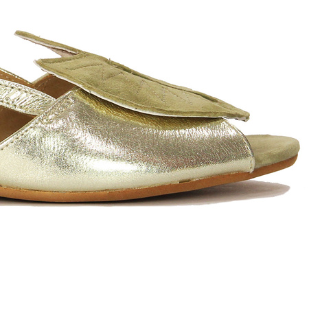Maciejka Women's Flat Sandals Leather Gold
